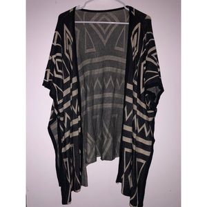 Beige and Black Cardigan